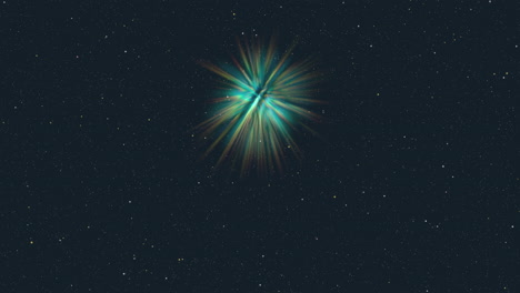 estrella misteriosa en el cielo nocturno, bucle sin interrupción