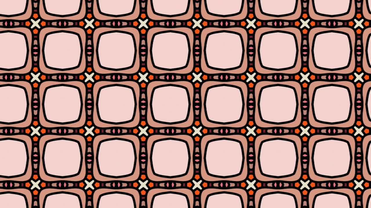 회색 및 흰색 색상의 패치워크 타일이 있는 매끄러운 패턴의 루프 비디오