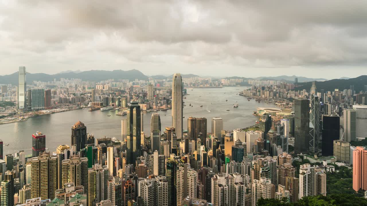 la ciudad de hong kong, 4k time-lapse.