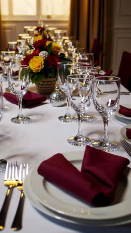 formal table setting for an event