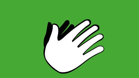 loop animation hands drawn black and white clapping