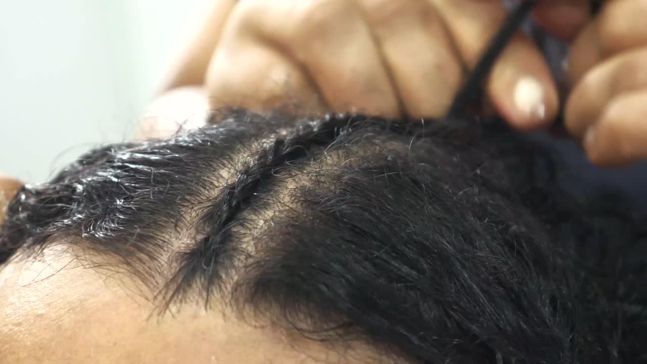 doing Ethiopian wavy hairstyle for a man another take