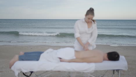 beach massage session