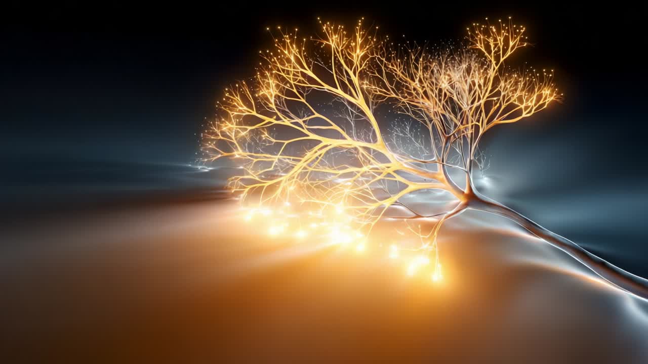 A mesmerizing digital representation of a luminous tree branching out into an ethereal landscape, showcasing intricate lighting effects and a serene color palette that evokes feelings of tranquility and beauty