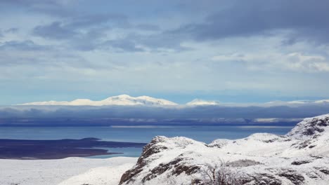 Atemberaubende-Winterlandschaft-Des-Lago-Viedma-In-Patagonien,-Argentinien