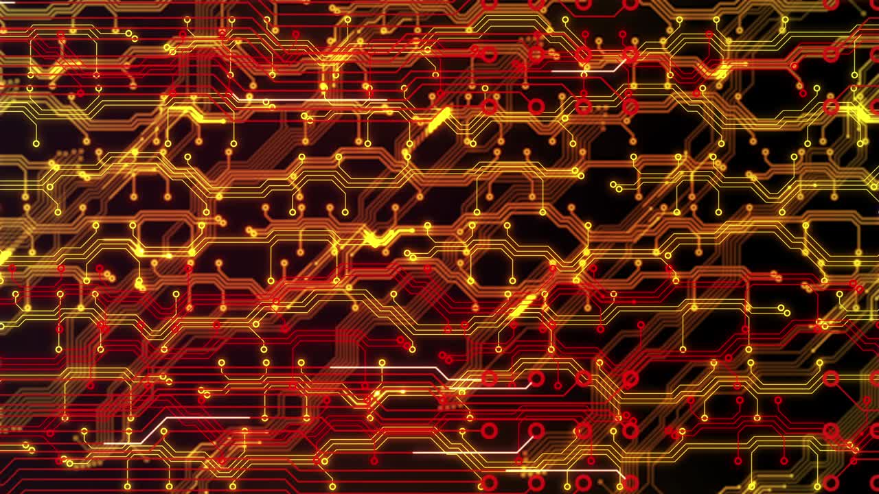 fondo abstracto con líneas de placa de circuito animación en bucle