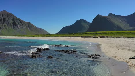 beach lofoten islands is an archipelago in the county of nordland, norway.