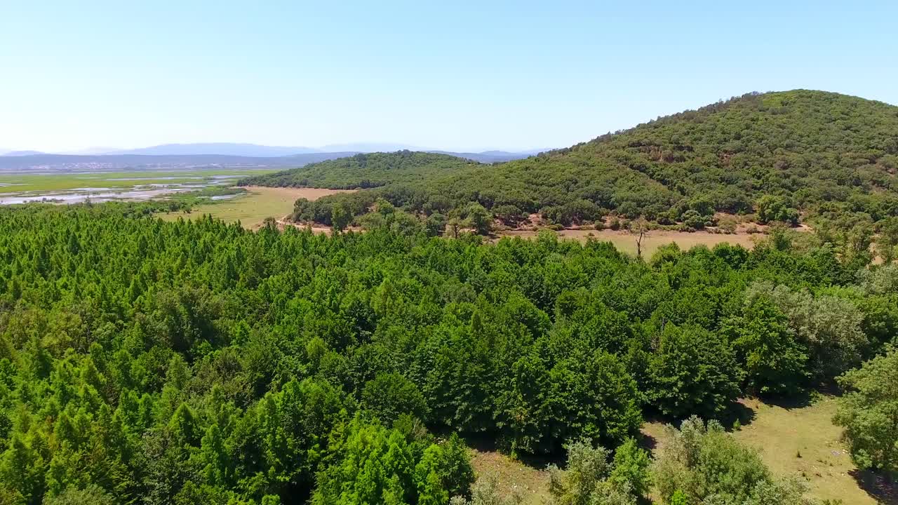 toma aérea del humedal el kala - lago de tonga