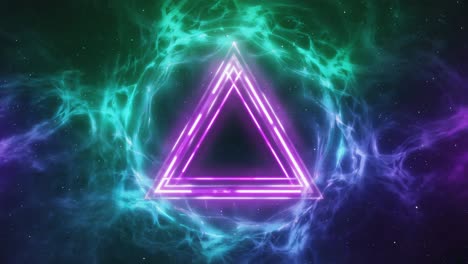 abstract neon triangle nebula