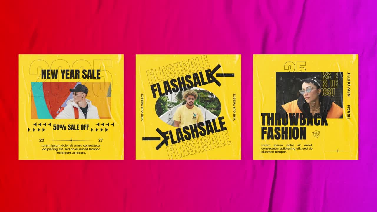 Trendy Fashion Sale and New Release Social Media Posts