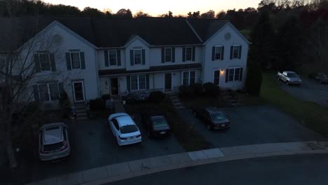 Townhomes-at-night