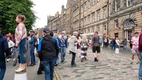 people enjoying the festival on high street