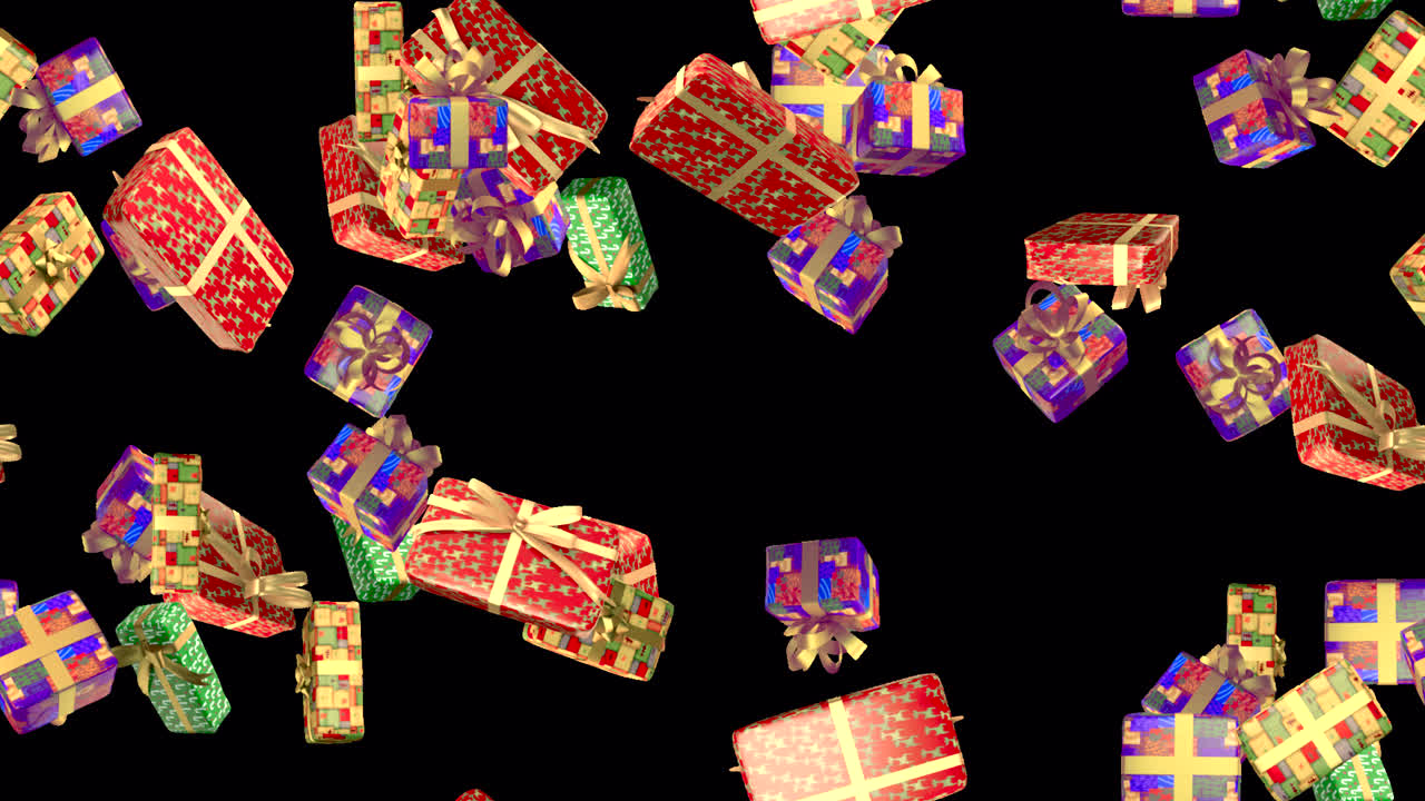 Presents gifts loop Christmas LOOP TILE Swirl with alpha