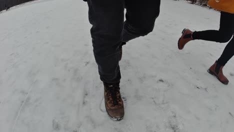 Oberschleißheim-Schloss-in-winter-German-palace-covered-in-snow-winter-shoes