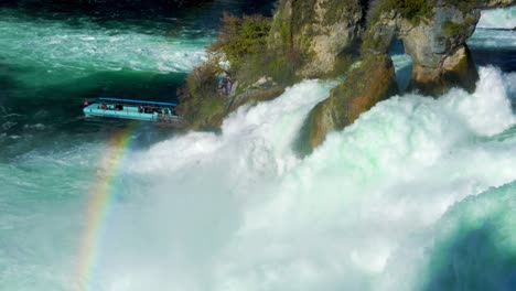 the rhine falls near zurich at indian summer, waterfall in switzerland