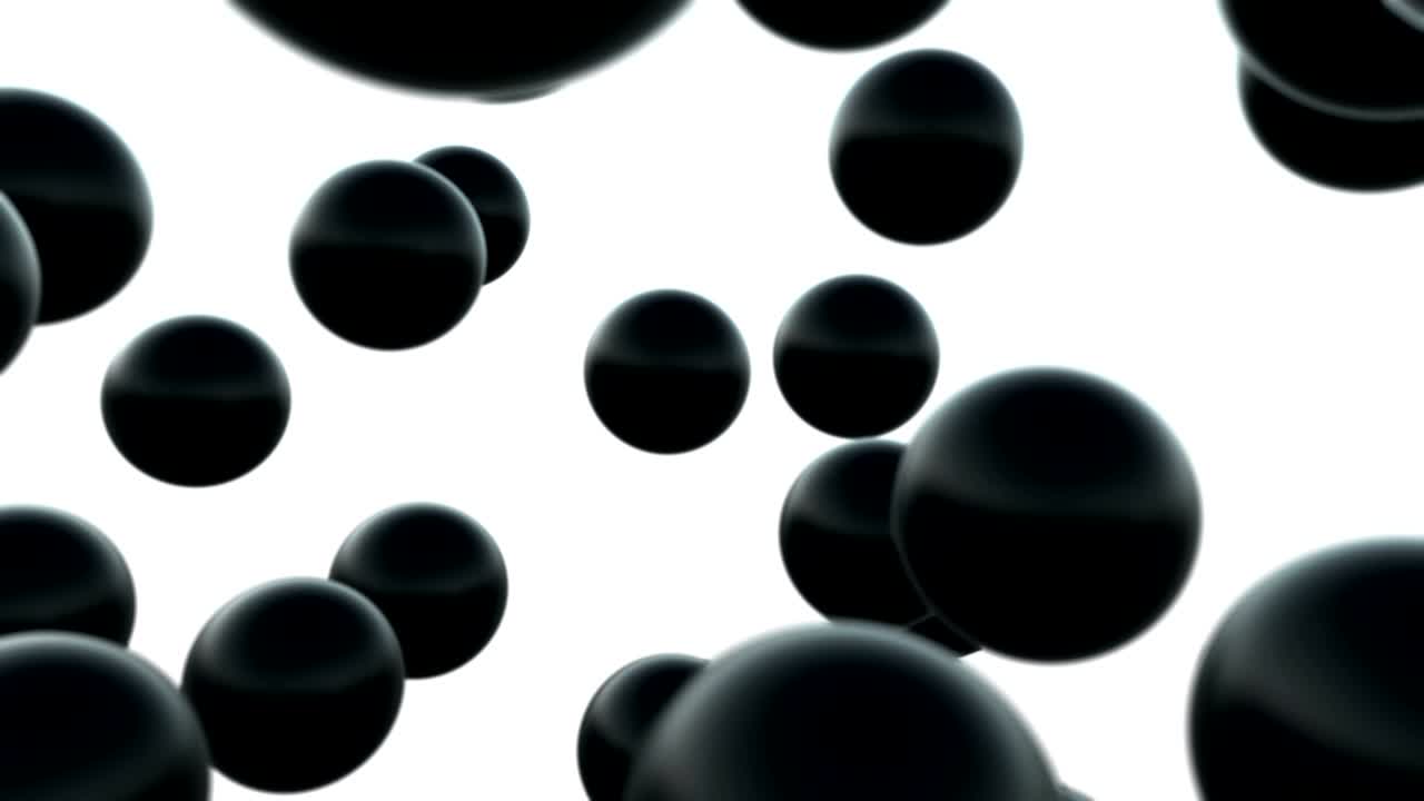 추상적인 3d 다채로운 날아다니는 구 또는 공.