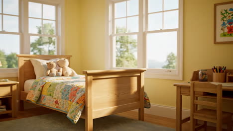 bright and inviting children's bedroom