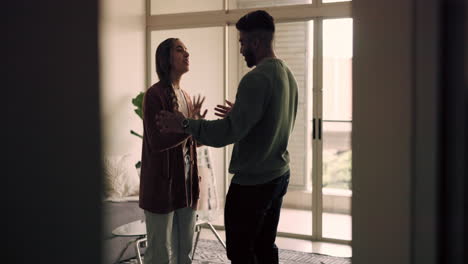 Couple-fight,-angry-and-divorce-in-bedroom