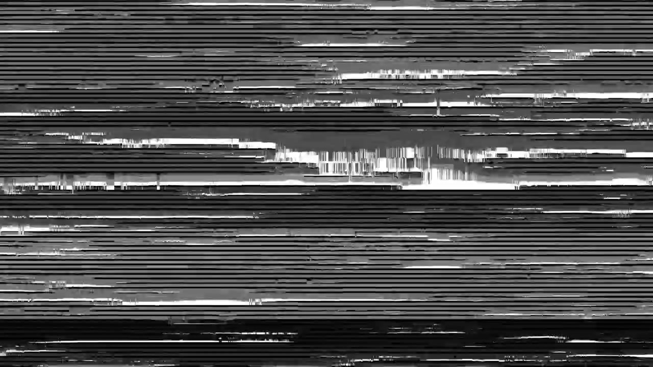 Digital Glitch Effect with Horizontal Lines and Noise