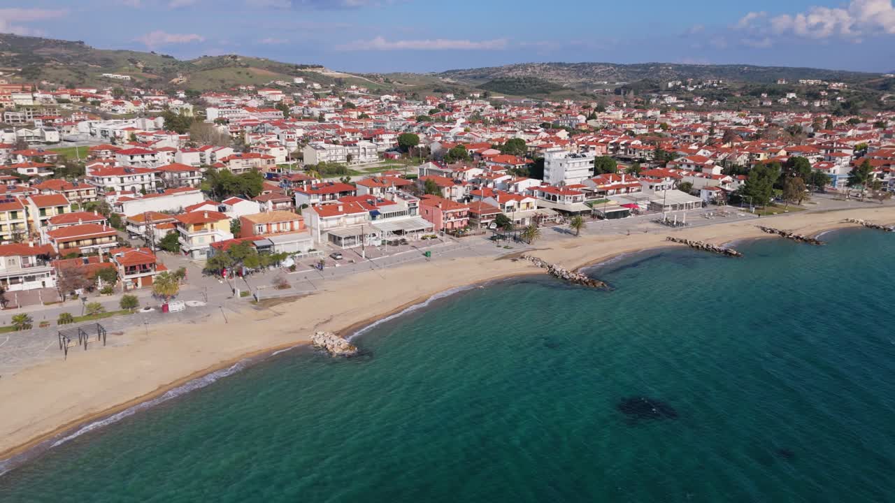 Nikiti beach with the amazing crystal clear sea water