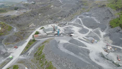 ffestiniog slate quarry  gwynedd, wales aerial 4k footage