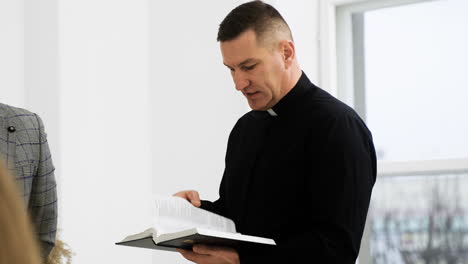 pastor officiating the wedding