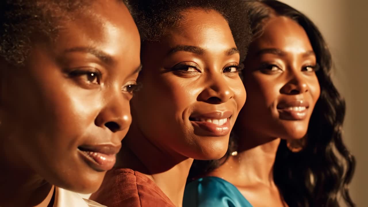 Portraits of Three Elegant African Women