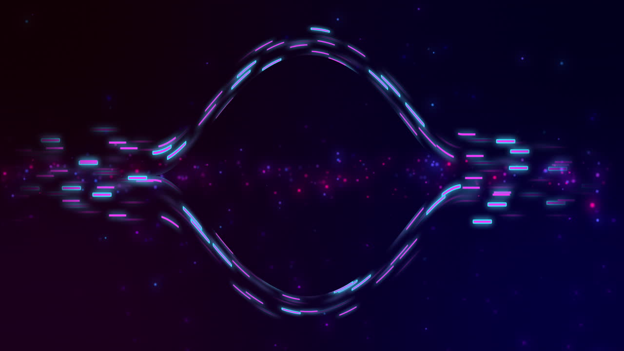 animación de rastros luminosos de transferencia de datos que se mueven en movimiento rápido