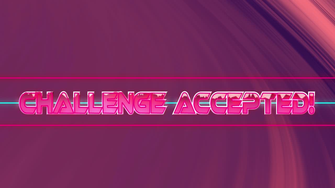Animation of game over text over light trails on red background