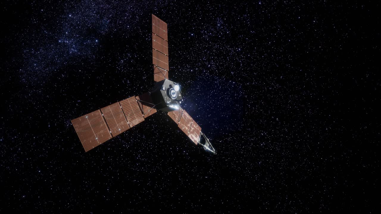 satélite de juno en órbita alrededor de júpiter
