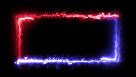 colorful of red and blue rectangle light blaze flashing motion animate abstract effect in black background