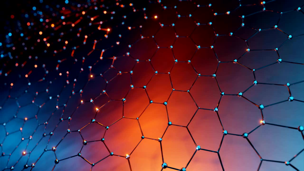 abstracto punto metálico y tecnología de línea de conexión fondo futurista renderización 3d