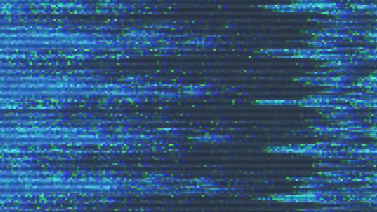 diseño único abstracto animación digital ruido de píxeles error de fallo daño de video