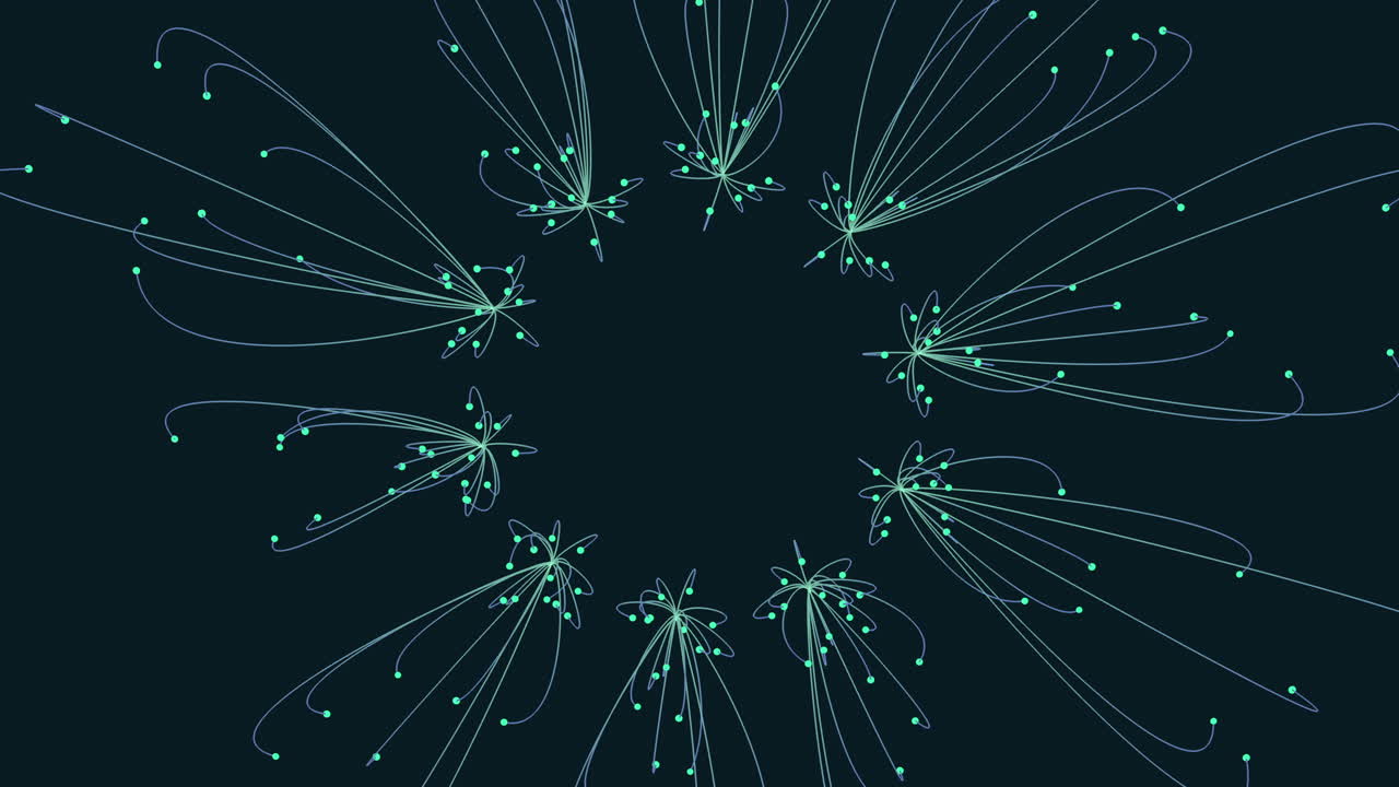 patrón de espiral azul dinámico sobre fondo negro