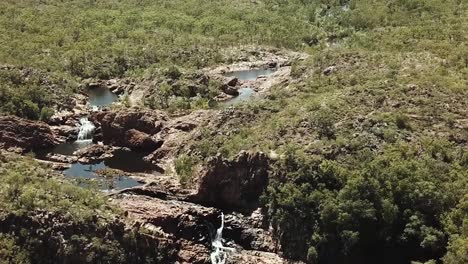 Aerial-Drone-Darwin-Waterfalls-Moving-Forward-Pan-Down