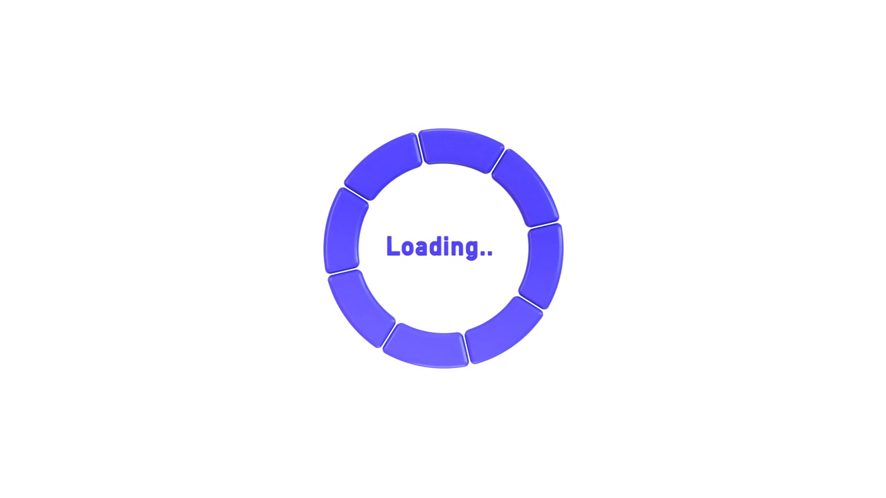 Animated Purple Circular Loading Progress Indicator