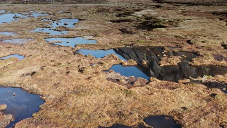 aerial view of the marshes in northern norway