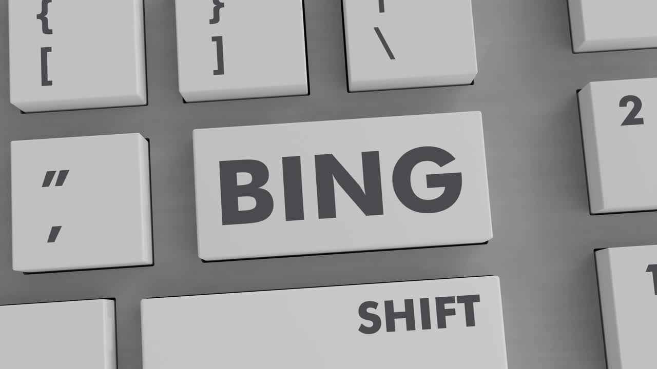 Bing キーボードのボタンを押す