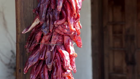 close-up of dried chile peppers