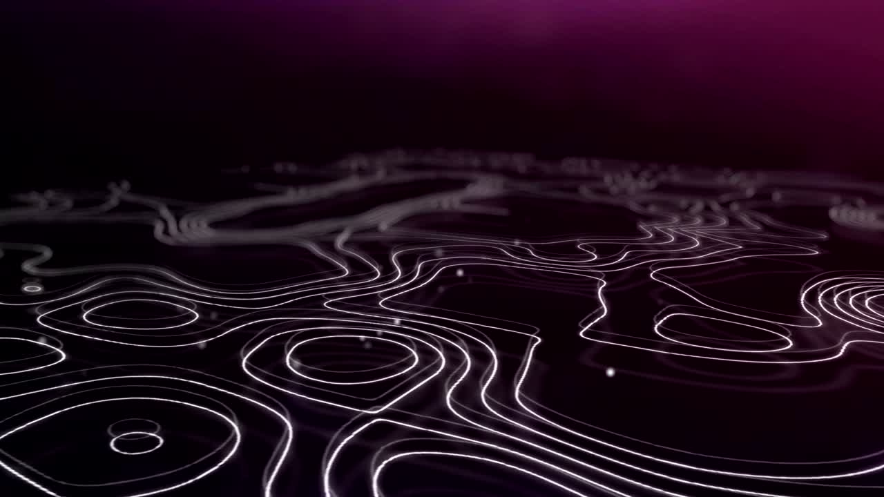 animación de líneas brillantes en movimiento contra un fondo rojo