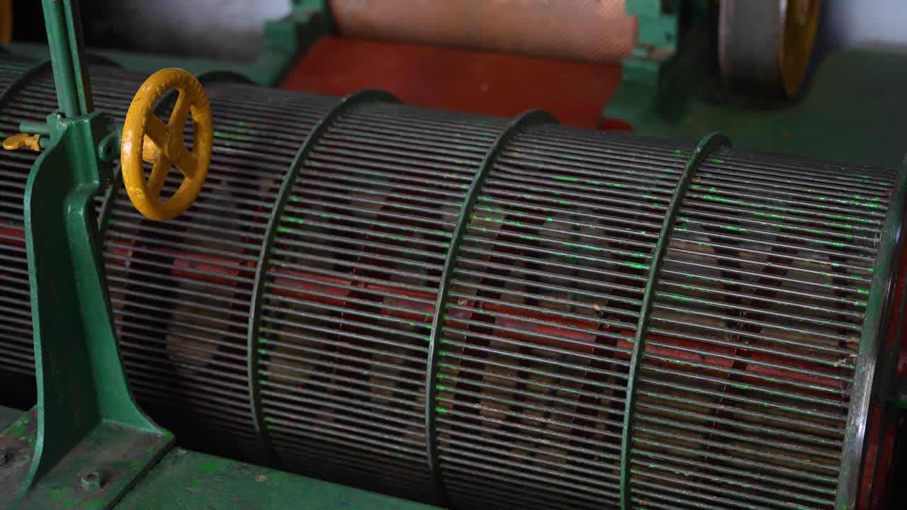 코스타리카의 골동품 커피 가공 기계