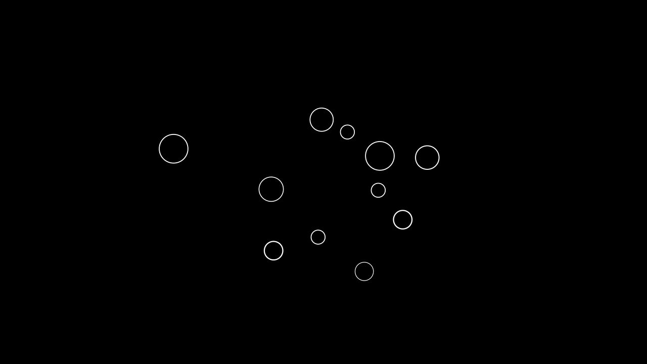Animazione 2D circolare, motion graphics che mostra esplosioni volanti in 4K.