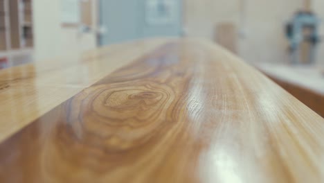 beautiful shiny oil finish on pine wood table