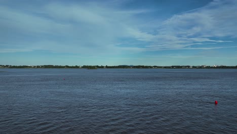 landscape on montreal with sky, land and river.