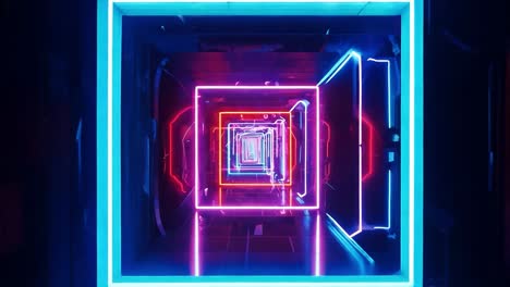 túnel de neón abstracto y futurista