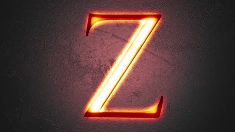 engraved letter z shining