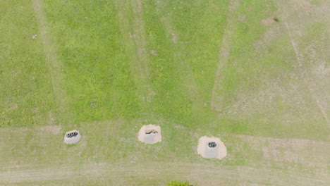 bases at an outdoor shooting range in leach, oklahoma