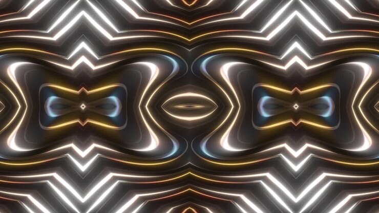 Abstract Glowing Symmetrical Pattern