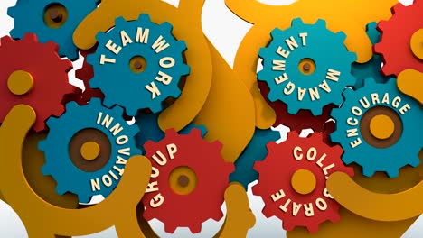 colored wheels 3d animation - seamless loop