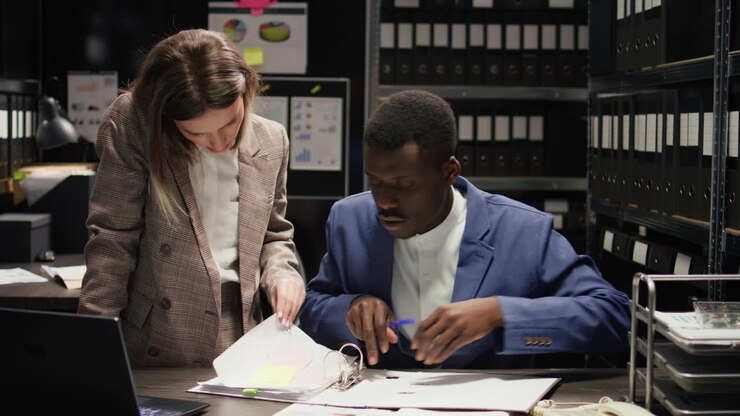 Business colleagues collaborating in the office